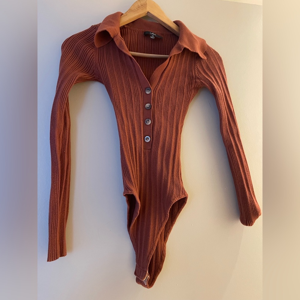 Brown long sleeve be one piece LuLus xs
